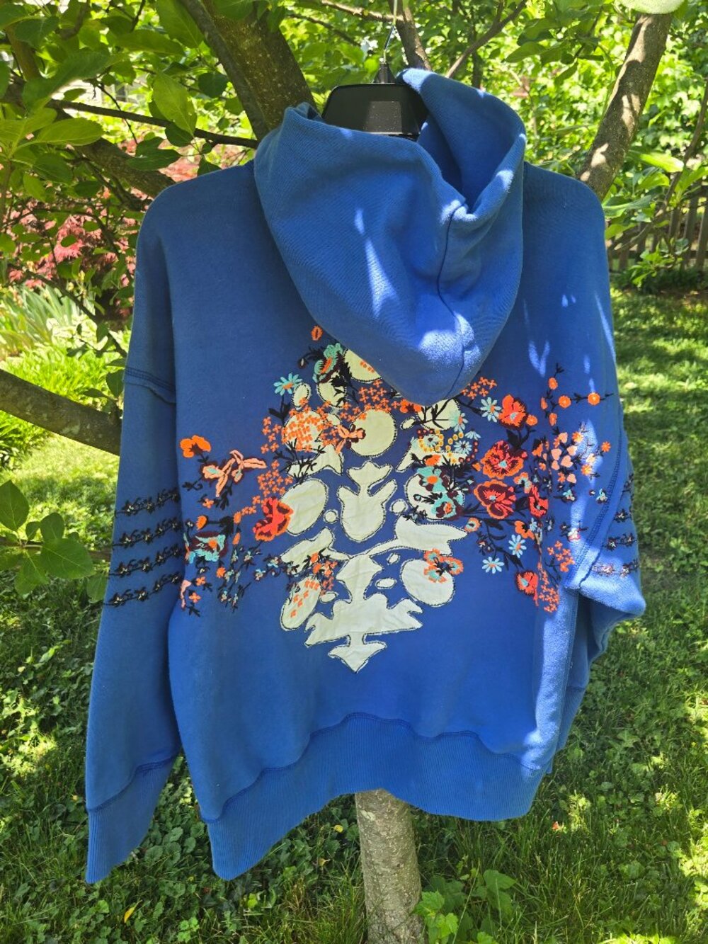 Sold out Free people at my best embroidered hoodie in stellar blueXS - Picture 3 of 17